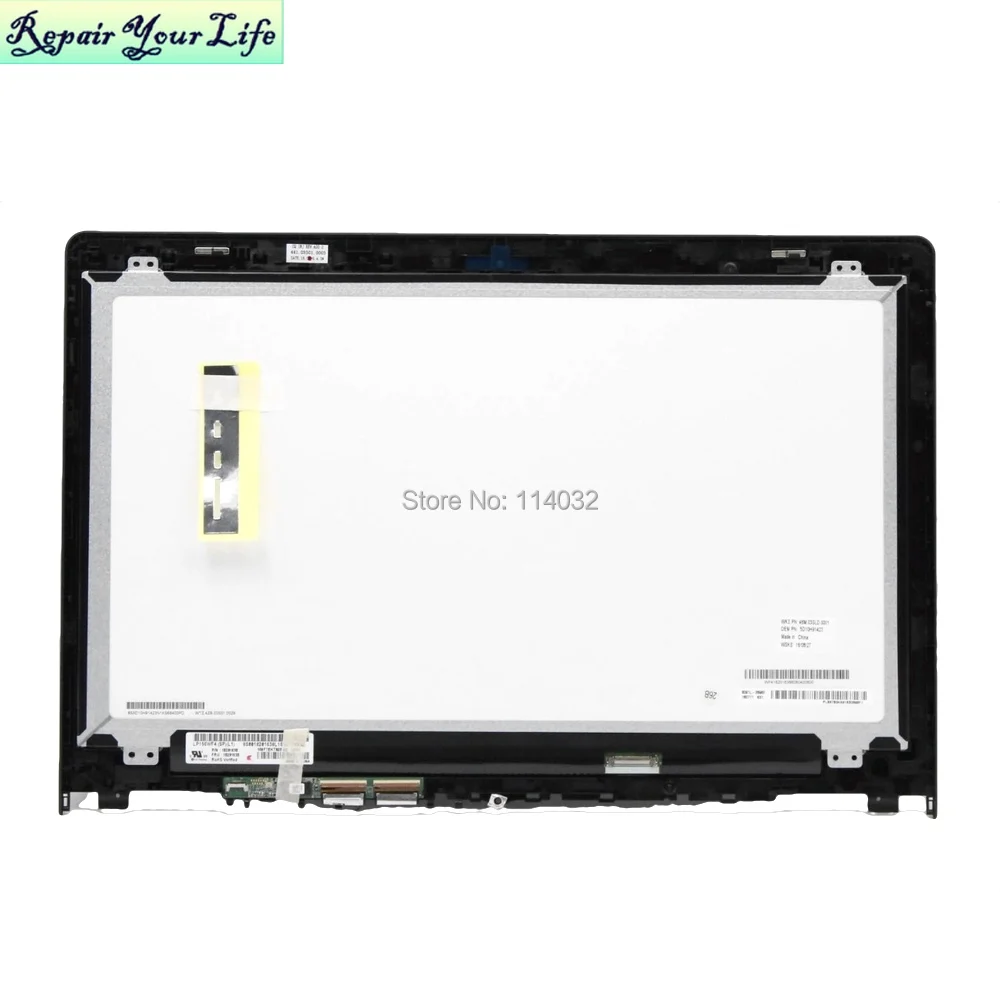 laptop lcd screen display touch digitizer assembly for lenovo yoga 500 15ibd 80n6 1080p 15 6 fhd lp156wf4 spl1 5d10h91423 test free global shipping