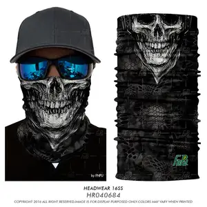 Женская бесшовная бандана в виде черепа