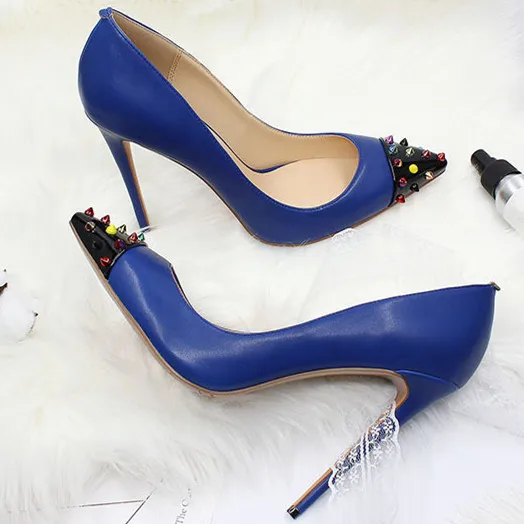 Новые модные женские туфли-лодочки с острым носком на тонком высоком каблуке