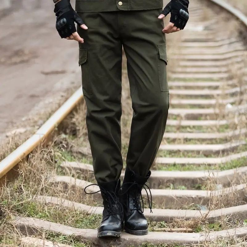 Men's army pants special forces tactical training loose wear-resistant Fishing jungle camouflage sleeves | Спорт и развлечения