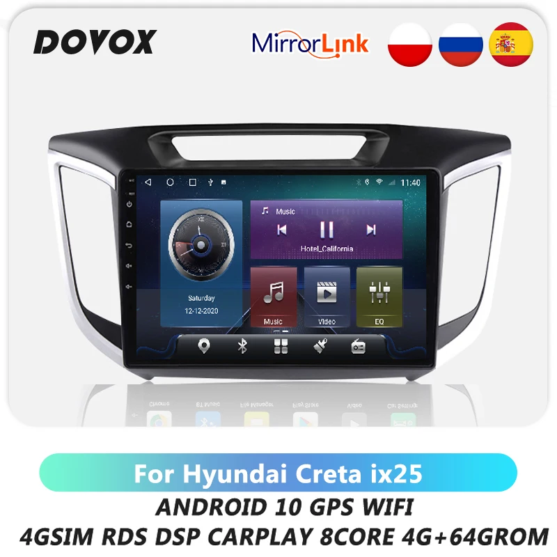 Магнитола на Android для Hyundai Creta IX25 2015 2019 автомобильный мультимедийный видеоплеер с