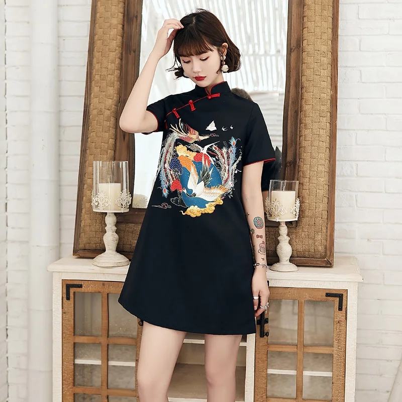 Современное китайское платье Qipao в японском стиле Cheongsam Qi Pao халат винтажная