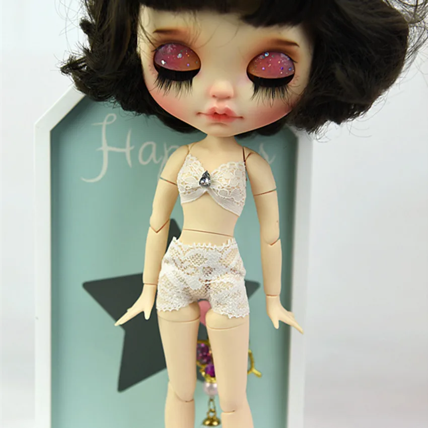 Одежда Blyth Dolls, нижнее белье, костюм, кружевной бюстгальтер и трусики, подходит для Blyth кукла 1/6, обычный, суставный, Azone, Licca Body, ледяная кукла