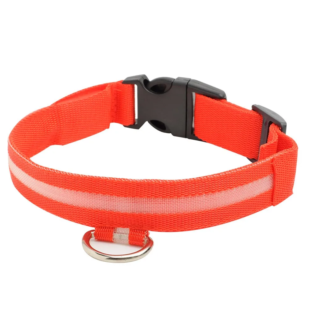 Нейлон светодиодный кошачий ошейник Цепочки и ожерелья Dog блестящие светящиеся