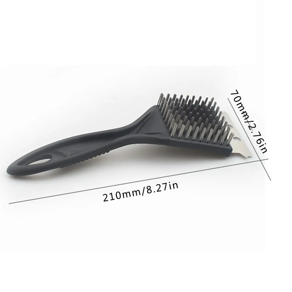 

Barbecue Bbq Cleaning Brush Oven Grill Sharp Tail Wire Brush Plastic Material Handle Barbecue Tool Brush