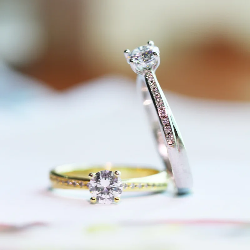 

Diamond Rings for Women 925 Silver 2021 Gemstone Jewlery Organiser Wedding Rings Couples Resizable Yellow Gold Jewelry Luxury