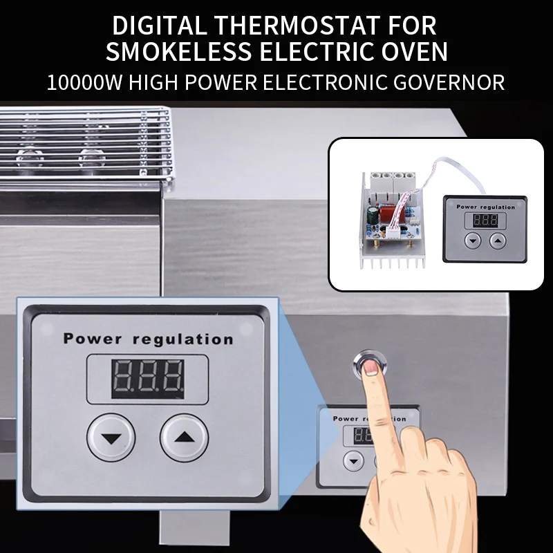 AC220V 10000W 80A тиристорный Электронный регулятор напряжения термостат Быстрая