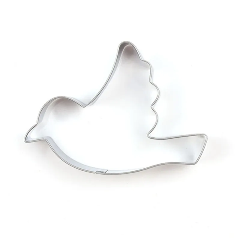 

1 piece 3d cute kitchen supplies bird shape stainless steel cookie cutter mold biscuit accessories cake decorating tools