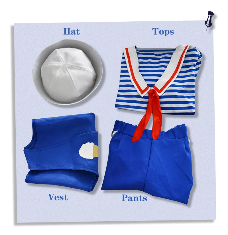 Странные вещи 3 Робин косплей костюм моряка для девочек школьная форма взрослых