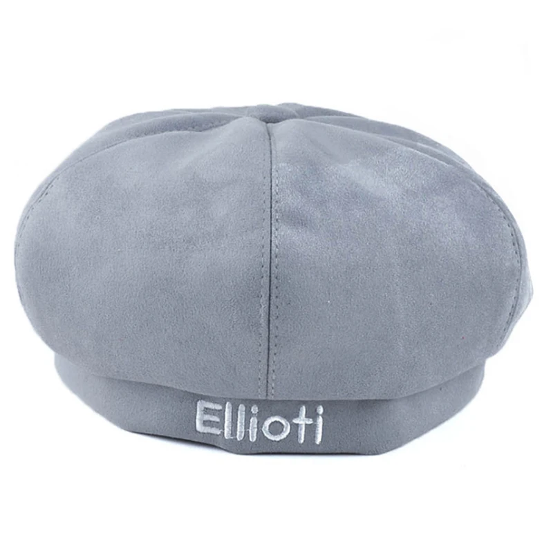 Осень зима 2020 мужские и женские буквенные береты с вышивкой Женский дорожный