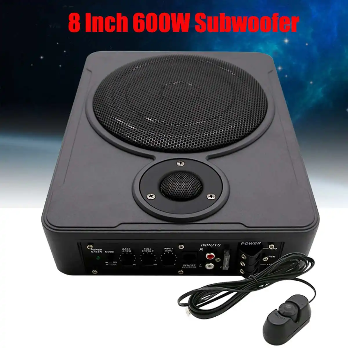 600 Вт Высокоточный bluetooth автомобильный сабвуфер авто динамик под сиденьем Sub 8