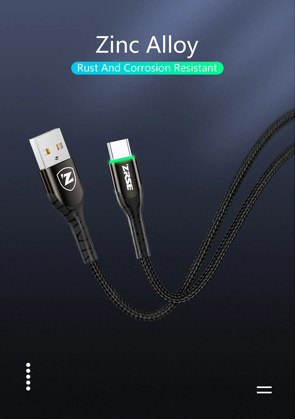 ZRSE USB C кабель для samsung A50 S10 S9 S8 S7 usb type C кабель для синхронизации данных Быстрая зарядка для huawei Xiaomi Mi9 Redmi Note 7 K20