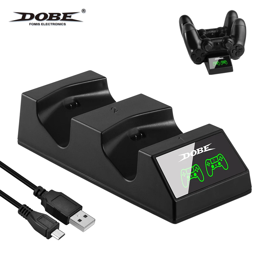 Док станция DOBE для PS4 двойная зарядная док светодиодный светодиодным индикатором