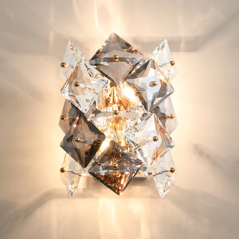 

New Modern Led Crystal Wall Lamp Indoor Home Decor Wall Sconce Living Room Bedroom Bedside Corridor Lamp Wall Lights