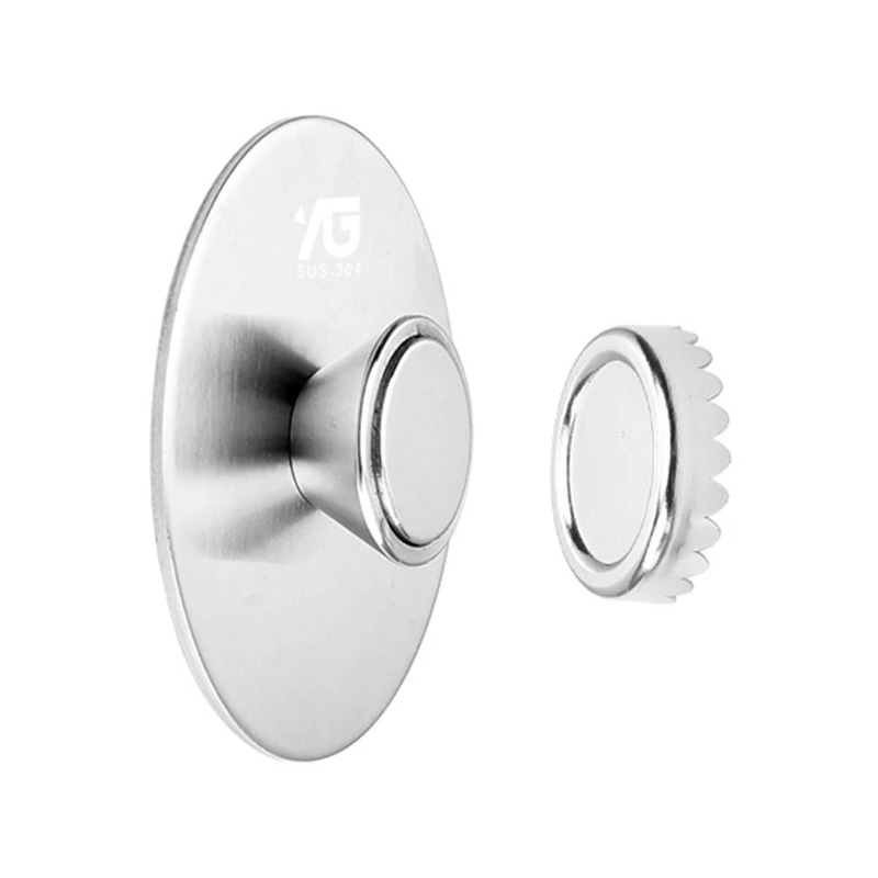

Wall Mounted SoapHolder Metalic Silver Magnetic Wall Adhesion Mounted Hanging Bar Soap Holder Saver