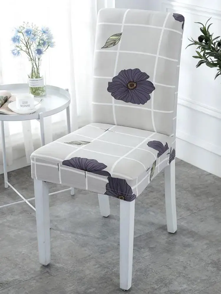 

Elastic Stretch Dining Chair Cover Spandex Wedding Chair Slipcovers Dust-proof Seat Protector For Party Banquet Home
