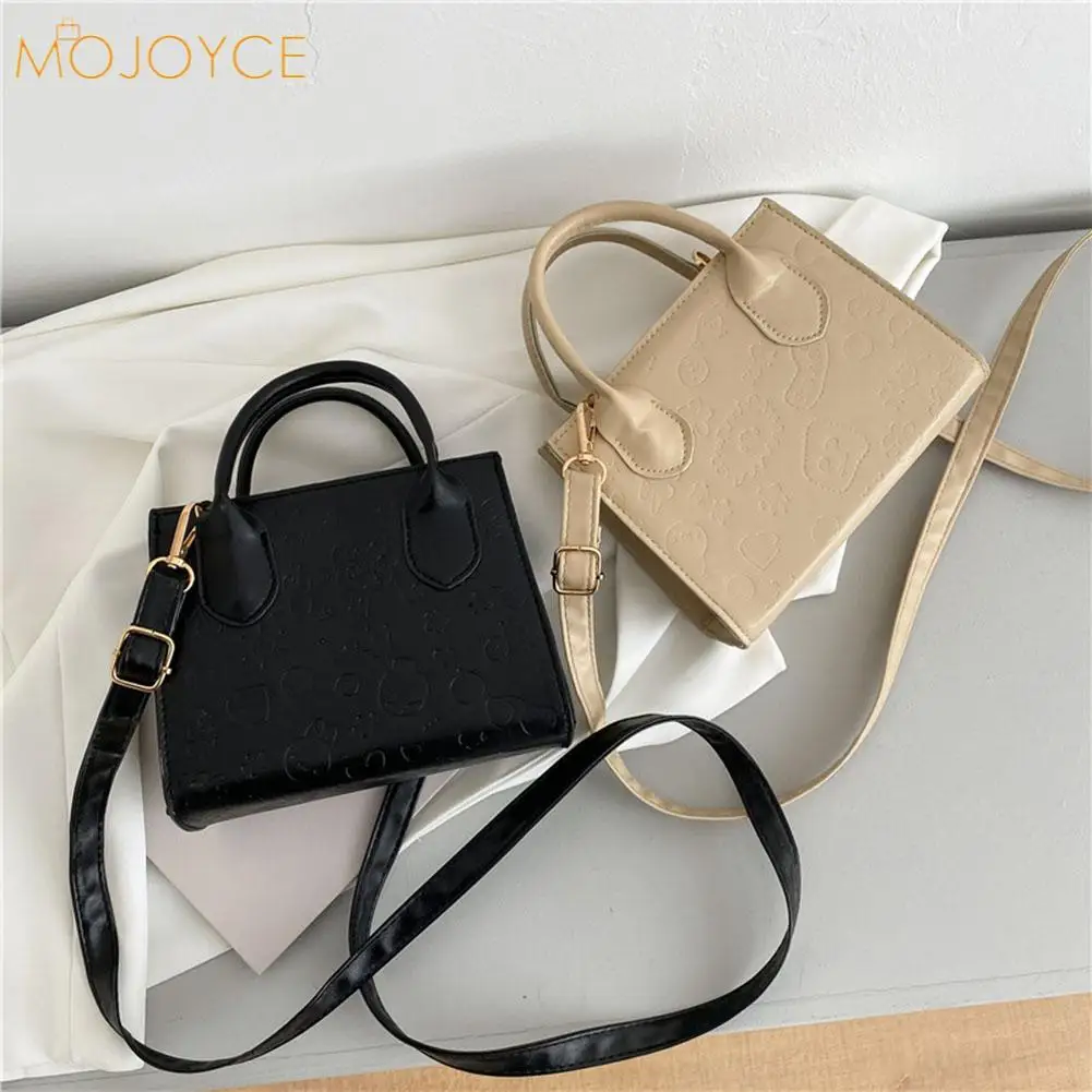 

Fashion Exquisite Shopping Bag Popular Simple Female Daily Bags PU Leather Solid Color Handbag Messenger Bag