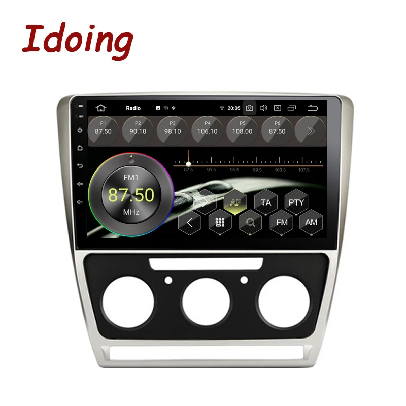 Idoing 10," 2.5D Android 9,0 Автомобильный gps мультимедийный плеер для SKODA Octavia 2 2008- A5 автомобильный навигатор Радио Видео Аудио плеер