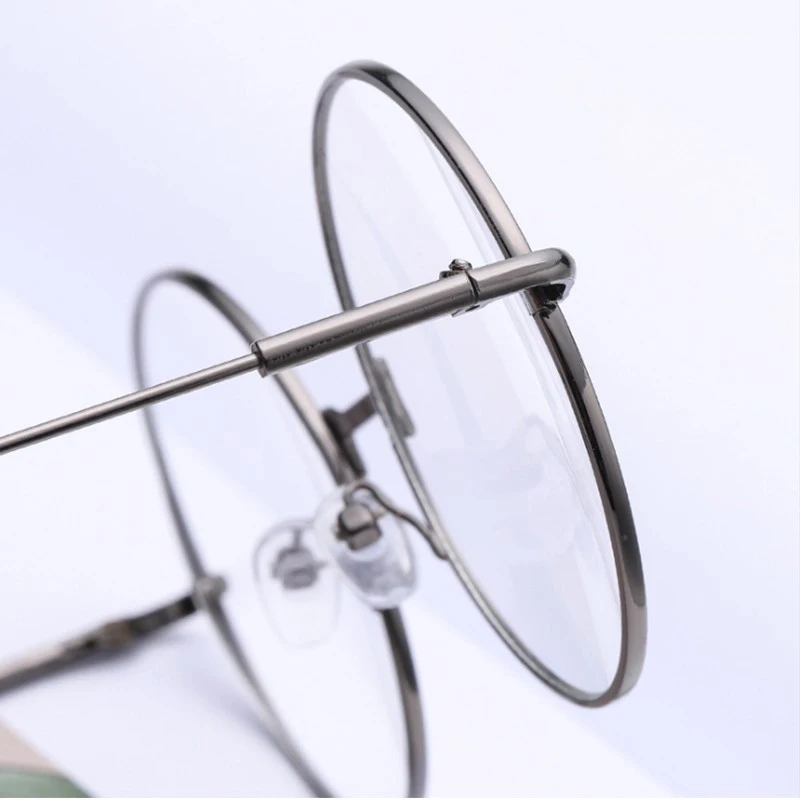 Мужские очки для близорукости модные ретро круглые металлические диоптрические