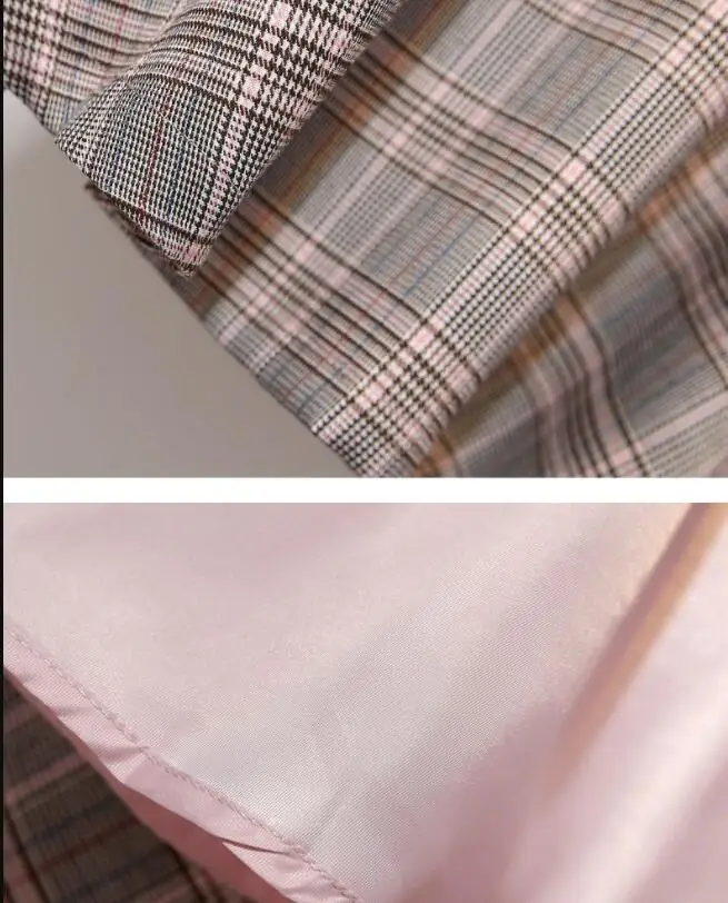 

v-neck sweater 2 piece set women winter clothes two piece outfits casual 2 pcs girl sets plaid A-Line 2 piece skirt set