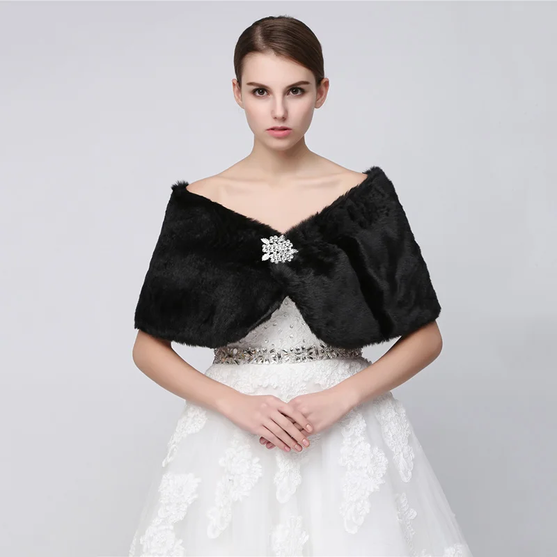 Оптовая продажа разноцветные меховые накидки-болеро из искусственного меха