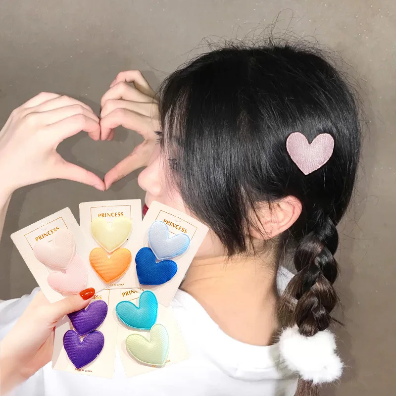 

New Novelty Candy Color Love Hairpin Set princess Hairpin HairClaw Barrettes for Women Girl Child Accessories Headwear