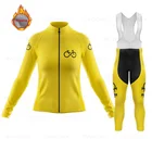 Женский зимний флисовый комплект из Джерси для езды на велосипеде, одежда для езды на велосипеде, теплая уличная куртка для езды на гоночном велосипеде, 2021