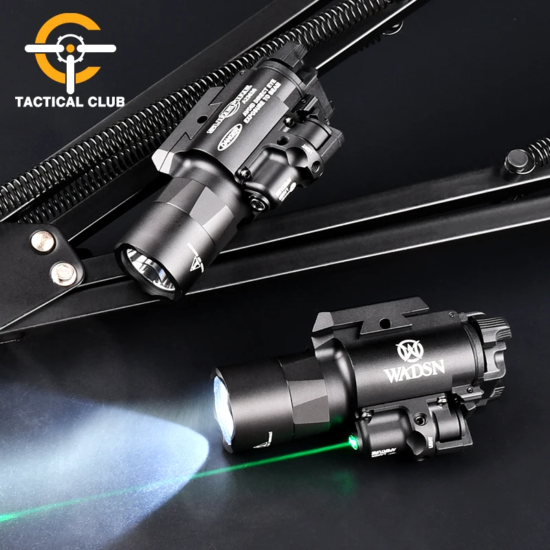Surefir X400U X400 Ultra Tactical Scout light 510 lumens Army X300 Night Weapon Light with Green Laser Pistol Gun Flashlight