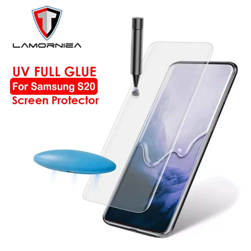 

Закаленное УФ-стекло для Samsung Galaxy S20 Plus S20, ультраполное покрытие, протектор экрана с жидким клеем, Защитная пленка для Samsung S20 Plus