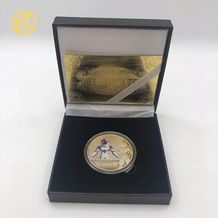 Frieza box KL Dragon Cartoon Ball позолоченные монеты коллекционные товары японские монеты с черным подарком KL Коллекционная коробка дропшиппинг - Цвет: Frieza box
