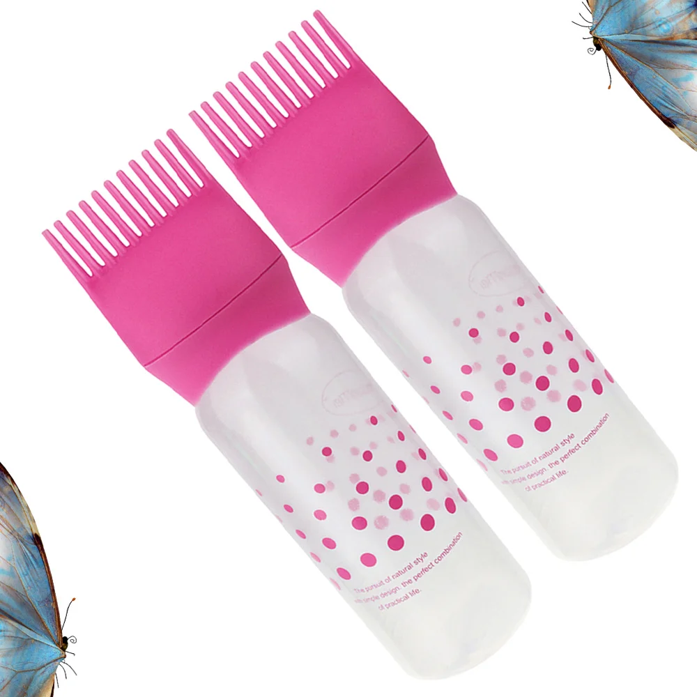 

2pcs Hair Dyeing Bottles Hair Dye Bottle for Home Store Salon
