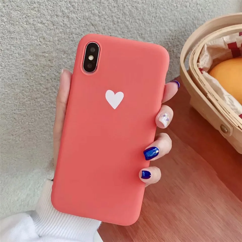 Глазурь Любовь Сердце задняя крышка funda для iPhone 7 plus Чехлы Apple X XR XS MAX 8 coque 6 6s |