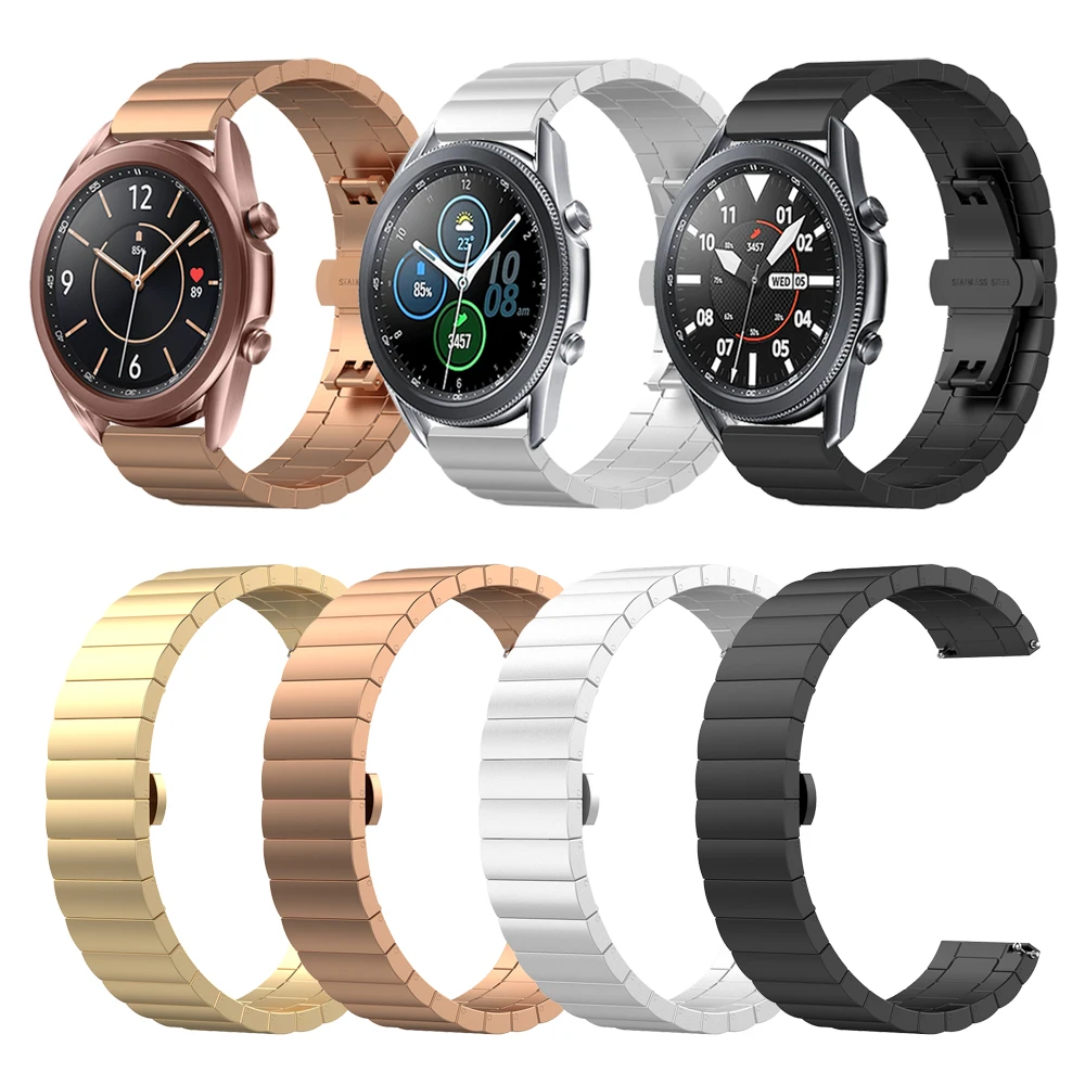 

Metal stainless steel Strap Band for Samsung Galaxy Watch 3 45mm 41mm SM-R840 SM-R850 Bracelet Replaceable watchbands 22mm 20mm