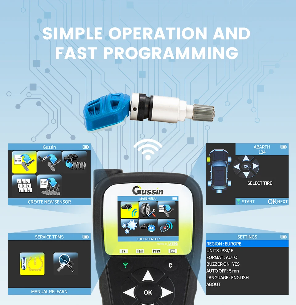 

Auto Universal Car Scanner for All Cars Auto TPMS Programer ATEQ VT41 Truck Electrical Diagnostic Tools TPMS OBD Scanner