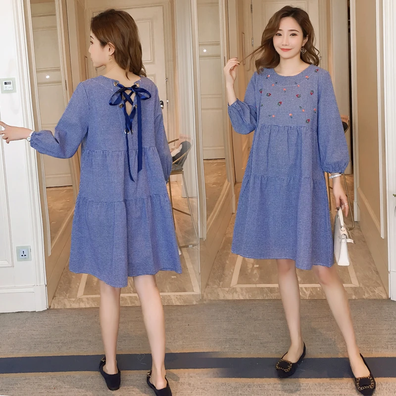 Платье для беременных стильное платье с длинными рукавами женщин мам 2132 ~ C 39