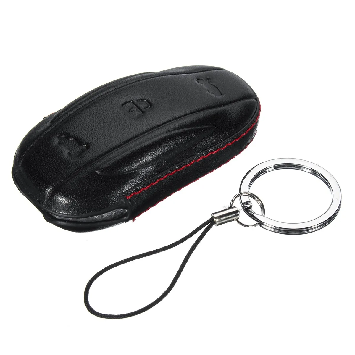 Смарт брелок для ключей Tesla Model X с 3 кнопками из искусственной кожи|leather key fob holder|key