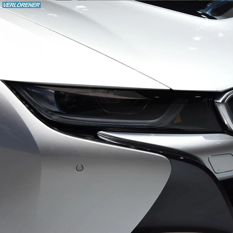 2 Pcs Car Headlight Protective Film Smoked Black Tint Wrap Vinyl Transparent TPU Sticker For BMW i8 2014-2020 Accessories 2 Pcs Car Headlight Protective Film Smoked Black Tint Wrap Vinyl Transparent TPU Sticker For BMW i8 2014-2020 Accessories