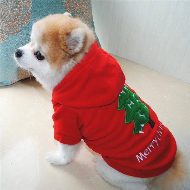 

Dog Hoodie Christmas Jumpsuit for Dogs Cotton Dog Hoodies Thick Hooded Coat Dogs Christmas Decoration Autumn Winter Pet Clothing
