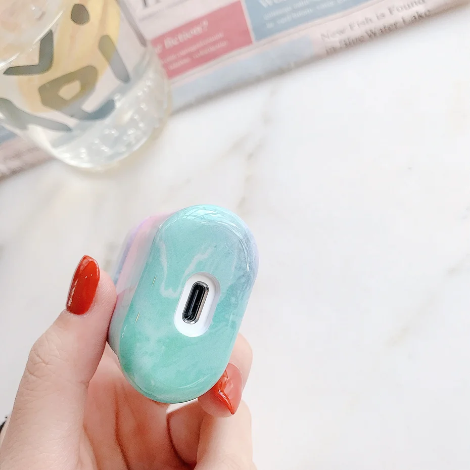 Роскошный Мраморный защитный чехол для Huawei Freebugs 2 Pro беспроводных Bluetooth-наушников