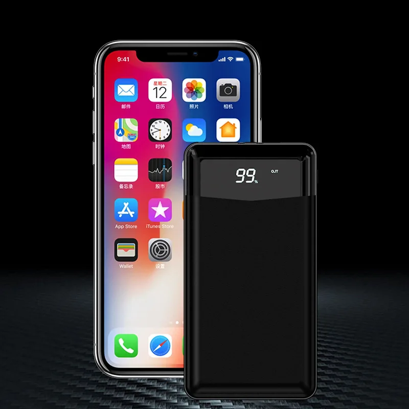 Ультратонкий мобильный внешний аккумулятор 20000 мАч двойная подзарядка