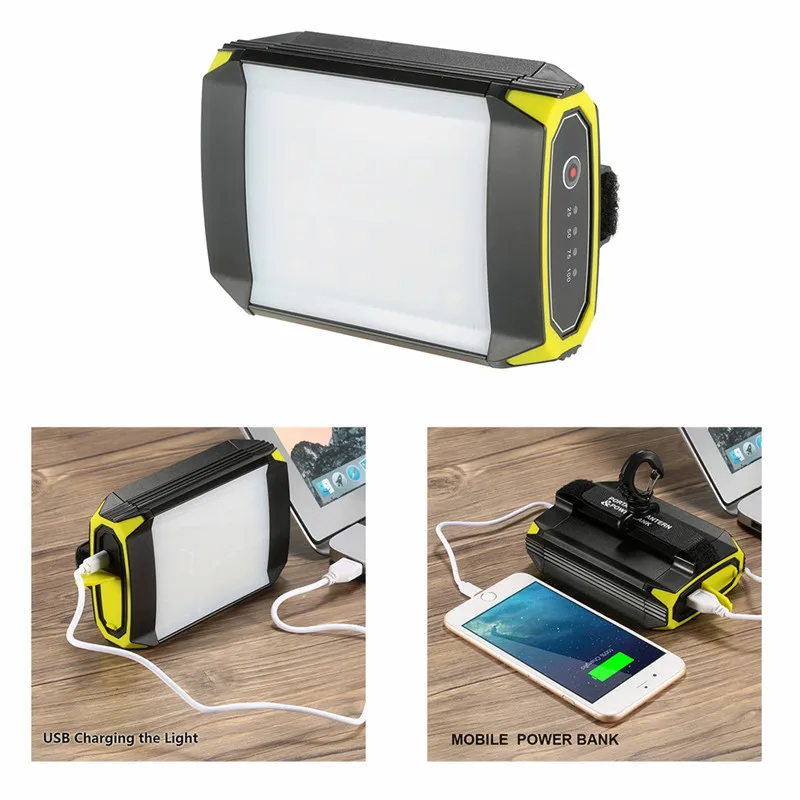 6000mAh Led перезаряжаемая портативная походная лампа для палатки 15 Вт портативная светодиодная походная Ночная Подвесная лампа