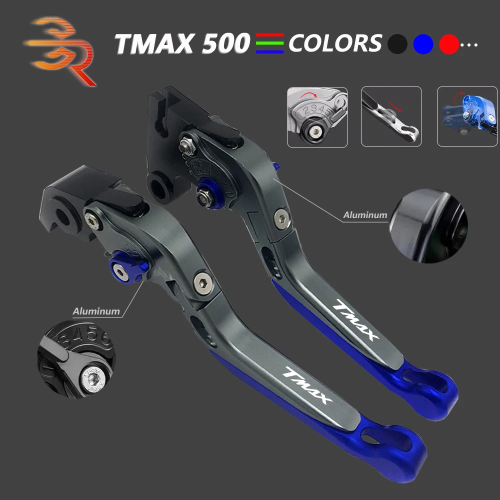 

Brake Clutch Levers Aluminum Adjustable Folding Extendable Motorcycle Accessories For Yamaha TMAX XP500 T MAX XP 500 2001-2007