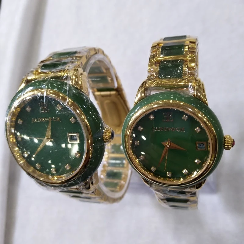 Натуральные и Тянь нефрит русский синий набор нефритовые часы Механические