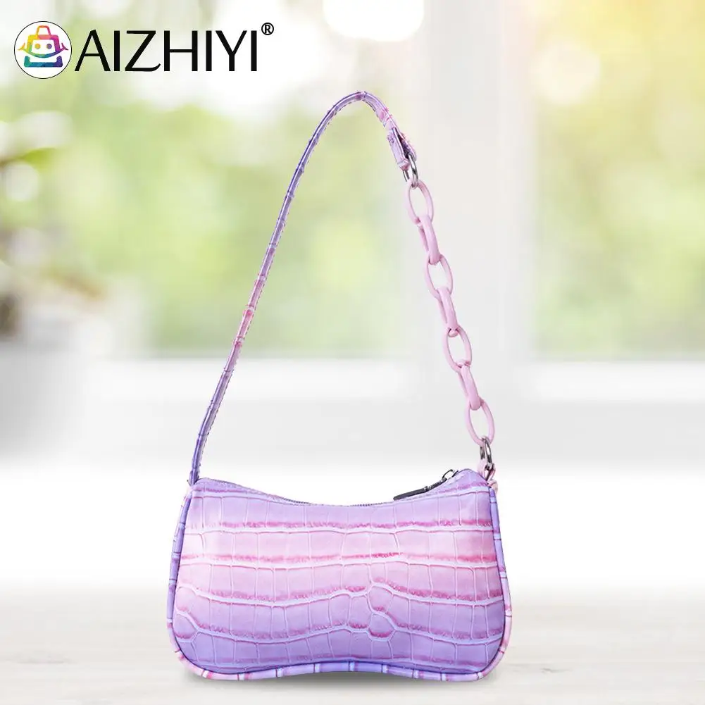 

Женская сумка из искусственной кожи, с цепочкой и градиентным узором