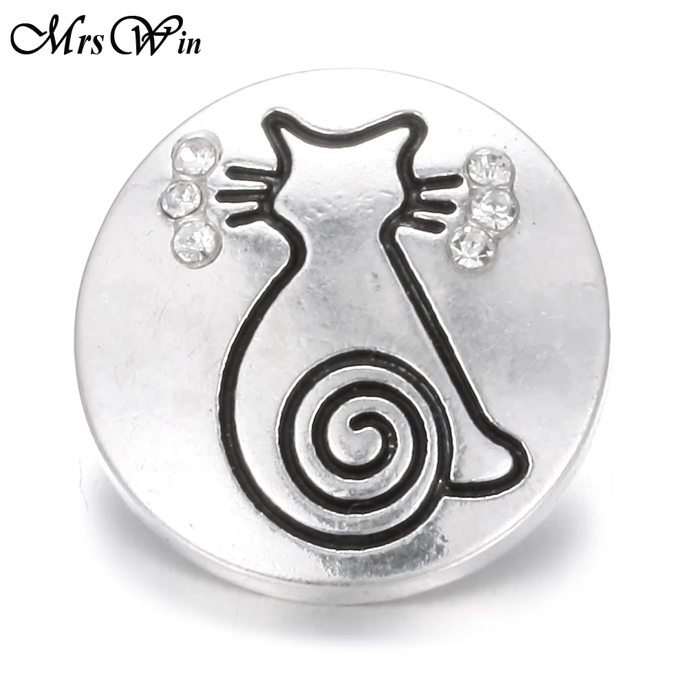 6 шт./лот Новое прибытие оснастки ювелирные изделия кошка 18 мм Хрустальные Кнопки