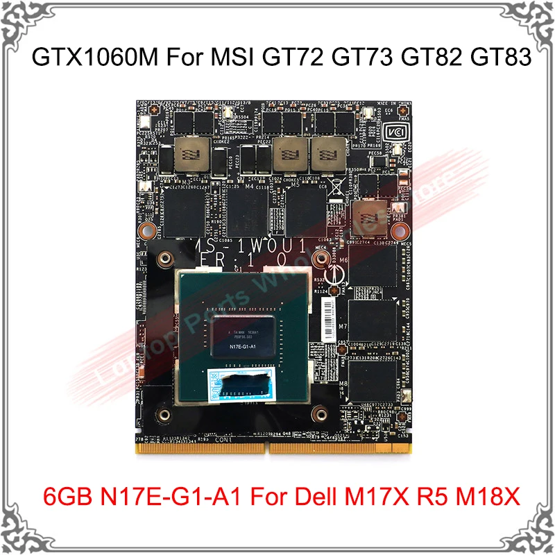 Оригинальная видеокарта GTX1060M GTX 1060M 6 ГБ стандартная для MSI GT72 GT73 Clevo P755 P750 Dell M17X R5 M18X