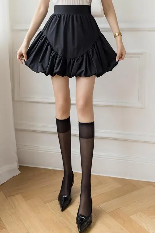 

Half-length Skirt Female Summer 2021 New Bud Mini Skirt Irregular Pleated Skirt Thin Skirt High Waist Tutu Skirt