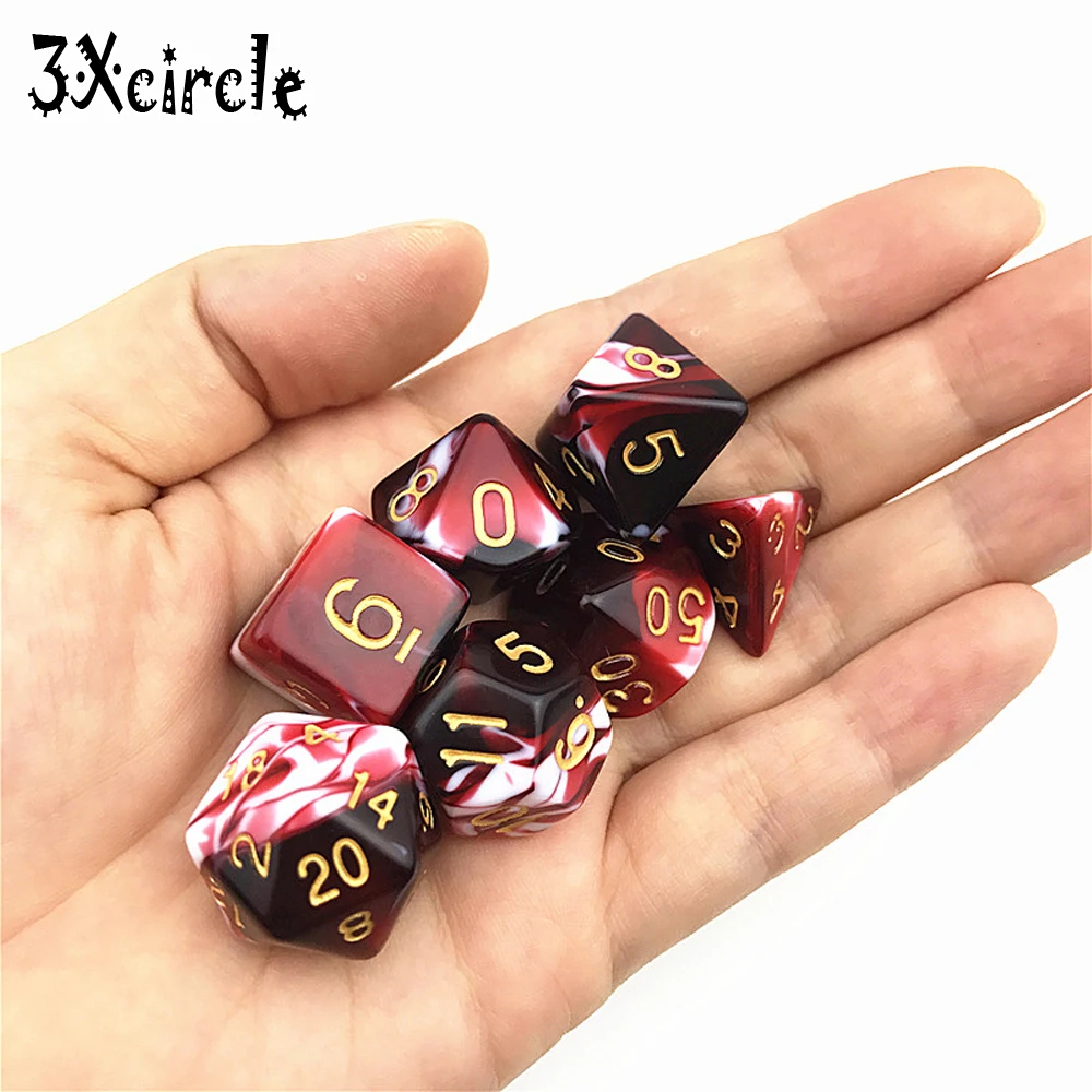 Высококачественный набор D4 D6 D8 D10 D12 D20 игральные кости для игры Dados De Rpg|game dice|d6 setd20