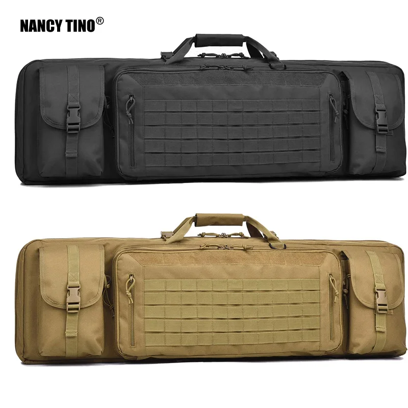 

Hunting Gun Case Bag Double Long Rifle Tactical Rifle Backpack Transportation Carbine Case Lockable Compartment Pistol Firearm