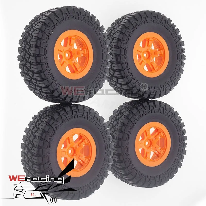 

4PCS 120*48MM RC Car Rubber Tires Wheel Rim Set for 1/10 Short Course Truck Traxxas Slash VKAR 10SC HPI